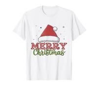 Snowflake Merry Christmas Santa Hat Xmas Family Pajama T-Shirt