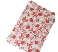 Snowflake Tissue Papers Hand-Kneaded Strawberry Paper Bouquet Wrapping Bowknot For(Strawberry-60 Sheets)