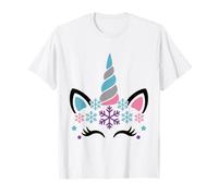 Snowflake Unicorn Christmas Family Matching Pajama Men Women T-Shirt