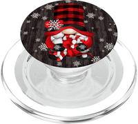 Snowflake Xmas Decor for Girls Buffalo Plaid Christmas GNOME PopSockets PopGrip pour MagSafe