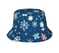 Snowflakes are Falling Chapeau de soleil pliable à large bord - Protection UV unisexe pour la pêche, la plage et le jardin - Chapeau de voyage respirant en plein air noir