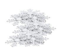 Snowflakes Decorations Non Woven Fabric Christmas Silver 6cm 200pcs Pack Elegant Reusable Holiday Party Winter Wedding Table Room Office Craft Decoration