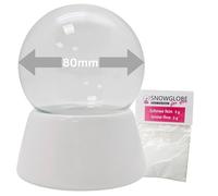 Snowglobe for you 40019-80 mm DO IT Yourself Boule à Neige avec Boule en Verre et Porcelaine Socle