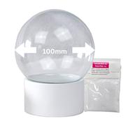 Snowglobe for You - 40052 - Kit de bricolage - Boule à neige - Avec boule en verre et socle en polyrésine blanche - Diamètre : 100 mm