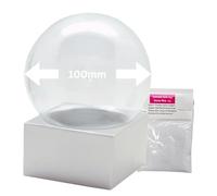 Snowglobe for You - 40069 - Kit de bricolage - Boule à neige - Do it Yourself - Avec boule en verre et socle en polyrésine argentée - Diamètre : 100 mm - Hauteur : 120 mm - Boule à paillettes