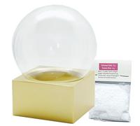 Snowglobe for You 40070 - Kit de bricolage - Boule à neige Do it Yourself - Avec boule en verre et socle en polyrésine - Doré - Carré - 100 mm de diamètre