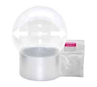Snowglobe for You 40071 Kit de bricolage avec boule de verre et base en polyrésine Argenté Diamètre 100 mm