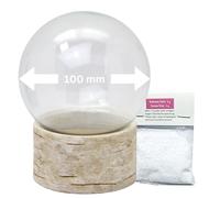 Snowglobe for You | Boule à Neige personnalisée avec 1 x Neige |Bricolage Boule à Neige DIY Do it Yourself | Boule en Verre et Garniture Polychrome Effet Bois | Diamètre 100 mm | 40115