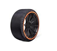 SNOWGO - Jeu de 2 Chaussettes à neige Textile - Taille L - Homologué 16662-1 Europe - Compatibles véhicules 4x4, Électriques, camionnettes et véhicules utilitaires <3,5T. (L)