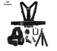 SnowHu pour Gopro Hero ensemble d'accessoires pieuvre trépied tour de poitrine pour Go pro hero 8 7 6 5 pour EKEN H9 pour xiao pour yi 4KGS65