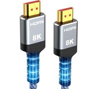 Snowkids 10K 8K Cable HDMI 2M, Ultra Haut Débit 48Gbps 8K@60Hz 4K@120Hz Cordon HDMI 2.1, HDR10+ ARC eARC HDCP 2.2&2.3 Compatible avec TV PC Monitor Projecteur PS-5 X-box