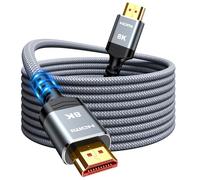 Snowkids 10K 8K Câble HDMI 6M, 48Gbps Ultra Haut Débit HDMI 2.1 | 8K@60Hz 4K@120Hz Cordon HDMI, HDR10+ ARC eARC HDCP 2.2&2.3 Compatible avec TV PC Monitor Projecteur PS-5 X-box