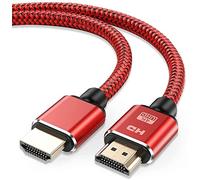 Snowkids Câble HDMI 4K 1.9m Câble HDMI par Ethernet en Nylon Tressé Supporte 3D/ Retour Audio - Cordon Hdmi pour Lecteur Blu-Ray/PS-3/ PS-4/ for Netfix/for Fire TV/Ecran - Rouge