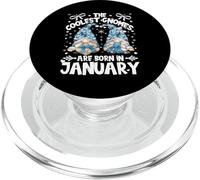 Snowman Birthday Gnomes for Women Who are Born in January PopSockets PopGrip pour MagSafe