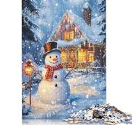 Snowman by Cozy Cottage Puzzle 1000 Pièces Educa Jouet en Bois Divertissement Créatif De l'art De La Décoration Jeu Éducatif Challenge Toy Adultes & Enfants des 14 Ans 1000pcs (75x50cm)