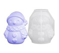 Snowman Candle Mould - Epoxy Mold Christmas | Creative Snowmans Resin Form with Reusable Silicone Frame & DIY Casting Tool for Holiday Crafts Wedding and Home Display