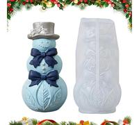 Snowman Candle Silicone Mold - Reusable Non Stick Easy Release DIY | Candle Making Mold, Festive Snowman Shaped Casting Mold, Flexible Craft Molding Tool, For Soap Clay Plaster Studio Kitchen Ho