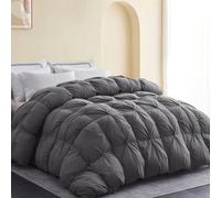 SNOWMAN Couette en Duvet de qualité supérieure pour très Grand lit californien, Insert de Couette Toutes Saisons avec Tissu en Coton mélangé, Poids de garnissage de 1,360,8 g, literie à Plis pincés