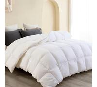 SNOWMAN Couette Toutes Saisons 75% en Duvet, Insert de Couette Duveteux avec 8 languettes d'angle, Tissu mélangé de Coton résistant et Durable et résistant et Construction de boîtes à chicanes 3D