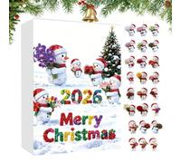 Snowman Countdown Calendar, 2D Acrylic Flower Ornament Holding | 24 Days Christmas Snowman Ornament Calendar For Home Office Car Door Window Wall Holiday