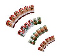 Snowman Faux Nails Beaux Elks Nails Artificiels Presse De Noël Sur L'arbre De Noël Couvertures Complètes Stick Sur Elk Couverture Complète Falle Nail Stick Nail Snowman Press