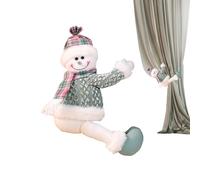Snowman Gnome Drapery Holders - Adorable Plush Curtain Tiebacks, Adjustable Design, Soft Material | Delightful Seasonal Ornament With Whimsical Style For Living Room Bedroom Nursery Dorm Bathroom