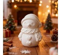 Snowman Mould, 3D Silicone Christmas Mold with 3.82x4.57in & 3.5x4.61in Sizes, Epoxy Candle Soap Mold, for Winter Holiday Crafts Home Decor Cake Wedding, White