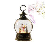Snowman Musical Snow Globe - Christmas Snowglobes, USB and Battery Powered Musical Snow Globe, Ornement with Glitter and Lights | Snowman Christmas Ornament for Holiday Party, Fireplace Décor