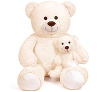 SNOWOLF FamilyBears Grand Ours en Peluche - Jouet - pour Enfants et Amis - Beige - 100 cm