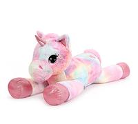 SNOWOLF Peluche Géante Licorne Grand Jouet en Peluche Oreiller en Peluche Grand Cheval en Peluche Peluche Licorne Multicolore Cadeau pour Enfants Filles Garçons, Saint Valentin, Noël(Rose,110cm)