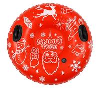 Snowrider Pneu à neige gonflable avec poignées, luge gonflable, avec laisse amovible, pneu de luge avec siège rembourré, pour enfants et adultes
