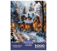 Snowscape Hiver Puzzle 1000 Pièces pour Adultes Et Enfants Dès 14 Ans Jeux De Défi Jouets Éducatifs Divertissement Créatif Cadeau Classiques - Activité Familiale Parfaite 38x26cm/1000pcs