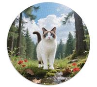 Snowshoe, Jeu Circulaire Exigeant De 1000 Pièces AvecPet Chat, Recommandé pour Moments De Silence Et Concentration 1000pcs (67.5x67.5cm)