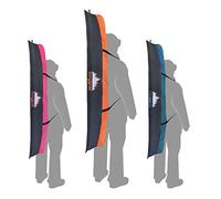 Snowsport Skicase Sac de ski 6 en 1 Orange/rose/marine pour 1 paire de skis + bâtons 150/160/170/180 cm (180 cm, orange)