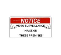 Snowsun Plaque en métal vintage avec inscription « Video Surveillance In Use On These Premises » - Pour maison, bar, bureau, extérieur, jardin - 10,2 x 40,6 cm