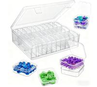 Snowtain 30PCS Petite Boite Rangement Transparente avec Couvercles,Mini Boîtes de Rangement pour Petites Pièces,Bagues,Boucles d'oreilles, Vis,Mini Boîtes de Rangement pour Ongles