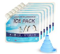 Snowtain 6X Pack de Glace Réutilisable 16×19 cm - Pain de Glace Rechargeable pour Glacière, Sac Isotherme, Pique-Nique, Lunch Bag - Accumulateur de Froid Alimentaire sans BPA Étanche et Durable