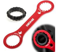 Snowtain Clé à vélo BB,Clé de Pédalier de Vél avec Adaptateur,Clef Boîtier de Pédalier en Aluminium Clé BB De Vélo pour Dub/Tl-Fc32 / Tl-Fc25 / Tl-Fc24, pour la réparation de vélos(Rouge).
