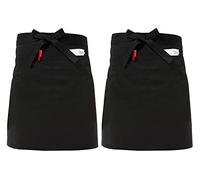 Snowtain Schneespitze 2 Pcs Tablier De Serveur,Tablier de Cuisine Tablier avec Double Poches Tablier Taille Court pour Serveur, Chef, Cuisine, Bar, Hommes Et Femmes
