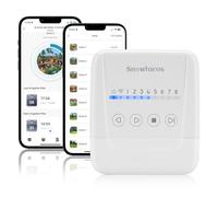 Snowtaros Programmateur Arrosage WiFi 8 Zones, Contrôleur d'Irrigation WiFi avec APP, Intelligence Météo Locale, Report de Pluie, Minuterie de Sprinklers pour Jardin (8 Voies)