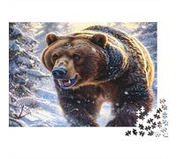 Snowy Bear Promenade Puzzle 1000 Pcs Adolescents Loisir Solo Puzzle Difficile Stimulation Cérébrale Fabriqué en Europe Carton Rigide 52x38cm/1000pcs