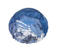 Snowy Mountain Bonnet de douche multi-scène et multi-usages double couche imperméable pour adultes, enfants, hommes et femmes.