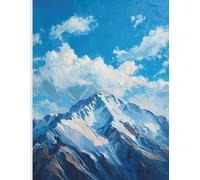 Snowy Mountain Top Journal with Lines