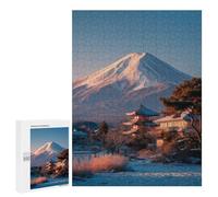 Snowy Mountain Zen Temple Puzzle 1000 Pièces Educa Jouet en Bois Cadeau Unique Décoration Intérieure Jeu Éducatif Challenge Toy Adultes Et Enfants À Partir De 14 Ans 500 PCS