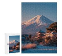 Snowy Mountain Zen Temple Puzzle 300 Pièces Educa Jouet en Bois Cadeau Unique Décoration Intérieure Jeu Éducatif Challenge Toy Adultes Et Enfants À Partir De 14 Ans 300 PCS