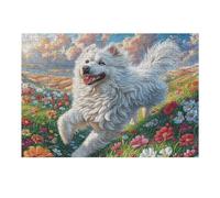Snowy White Loup 300 Pièces Puzzle Créatif en Carton Rigide sans Déformation Créatures célestes splendides Difficulté Moyenne Activité Manuelle Loisir Créatif Cadeau Créatif Anniversaire 300 PCS
