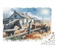 Snowy Wolf Landscape Puzzle 1000 Pièces Pour Adultes Et Enfants Wolf in Snowy Landscape Scene Jeu Éducatif Jouets Défi Décoration De La Maison - Décoration Murale Cadeaux Cadeau D'anniversaire 52x38cm