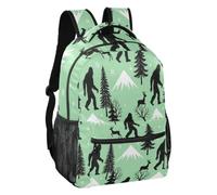 Snowy Woods Sac à dos de voyage avec doublure douce Motif singe S, Scène de singe enneigé, S