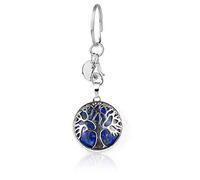 SNOWZAN Arbre de Vie Lapis-Lazuli Porte-Clés en Pierre Naturelle Keychain Pendentif Pierres Précieuses