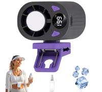 Snrtevu 2026 Car Clip On Air Conditioner Fan, Hands-Free Personal Cooling Fan 360° Rotation & 199 Speeds, Semi-Cooling Technology, 3-Speed Silent Fans with LED Display for Cars, Work, Camping (B)